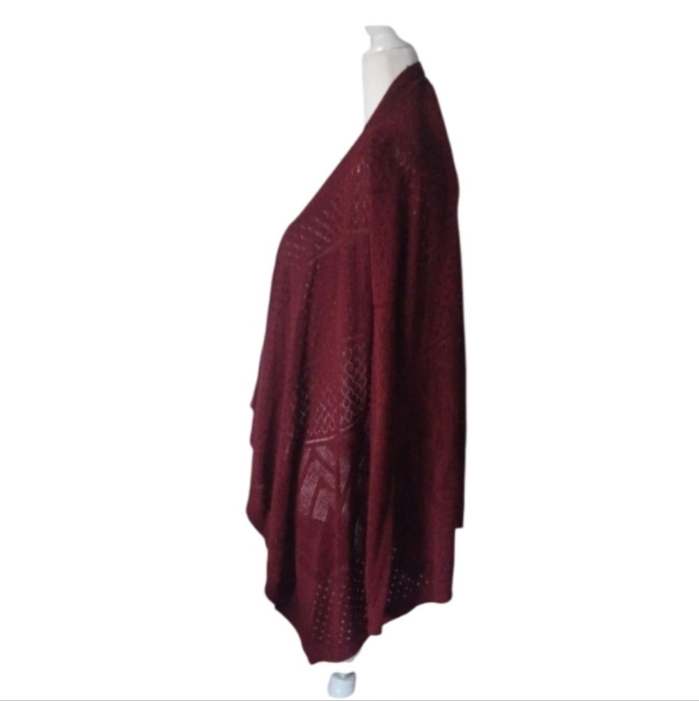 "Pink Rose" Open‑Front Sweater – Size Large - Picture 5 of 8